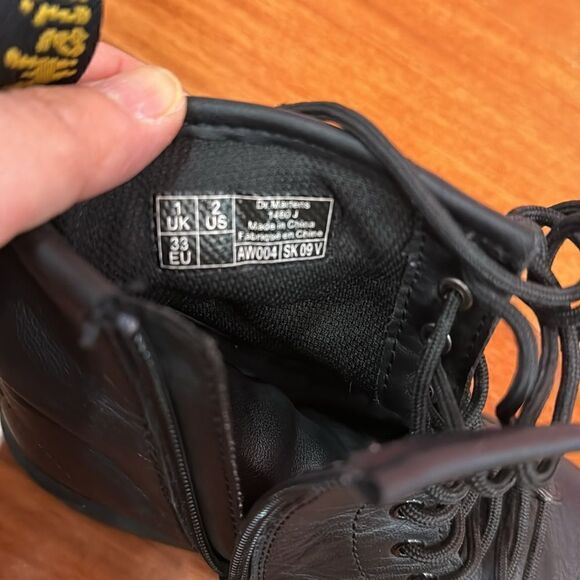 Dr Martens Doc's Combat Boots Black kids size 2 - Picture 8 of 8